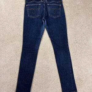 Lucky Brand Womens Lola Skinny Jeans Sz 2 / 26 Dark Wash Stretch Denim Low Rise